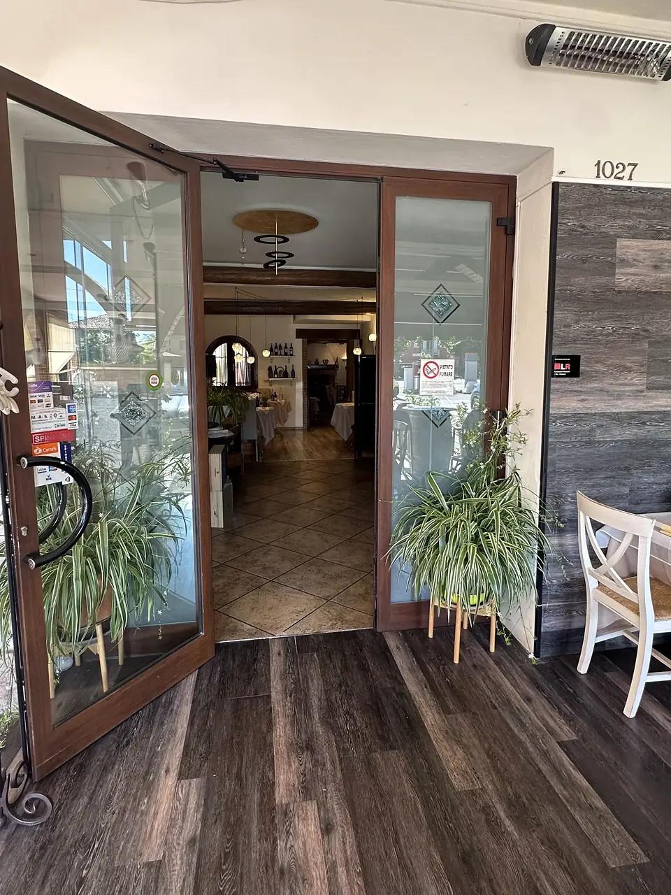 The restaurant entrance