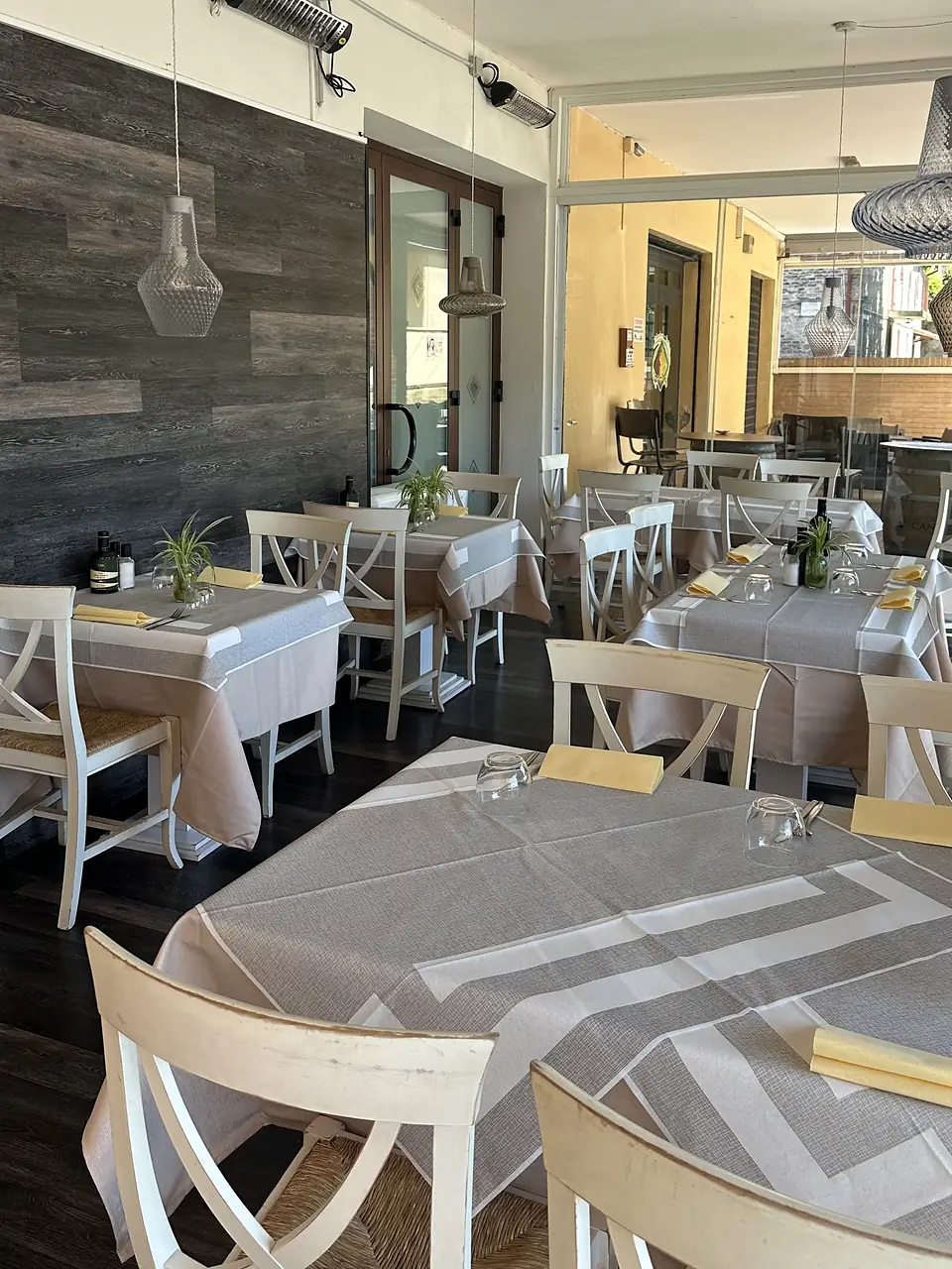 The restaurant's veranda